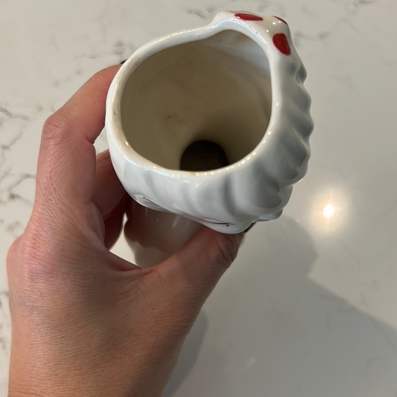 Vintage 1950s White and Red Vintage Lady Head Vase Glamour Girl - Picture 7 of 7